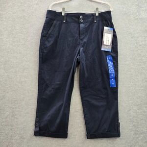 Gloria Vanderbilt Women Capri Pants 10 Midnight Affair Cuffed Utility NWT